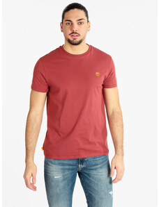 Timberland T-shirt Manica Corta Da Uomo Con Logo Rosso Taglia 3xl