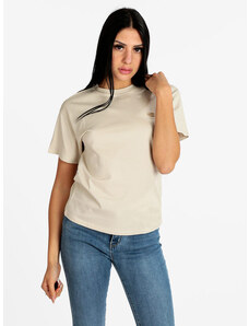 Napapijri S Nina T-shirt Donna Manica Corta Con Logo Beige Taglia M