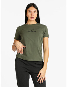 Givova T-shirt Donna Girocollo a Manica Corta Verde Taglia S
