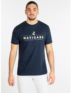 Navigare T-shirt Maniche Corte Uomo In Cotone Manica Corta Blu Taglia Xl