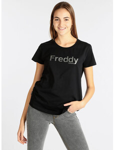 Freddy T-shirt Donna Manica Corta Nero Taglia L