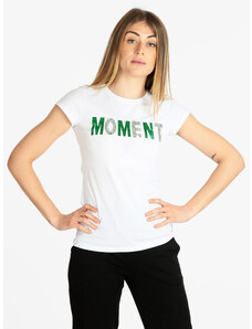 Monte Cervino T-shirt Manica Corta Donna Con Scritta Bianco Taglia S/m