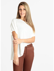 Louise Orop Maglia Donna Oversize Manica Corta T-shirt Bianco Taglia Unica