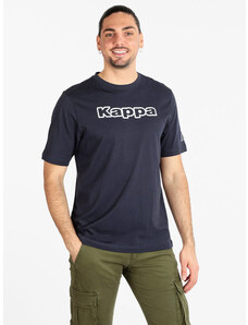 Kappa T-shirt Uomo Slim Fit In Cotone Manica Corta Blu Taglia Xl