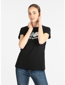 New Balance Essentials Stacked Logo T-shirt Manica Corta Donna Nero Taglia L