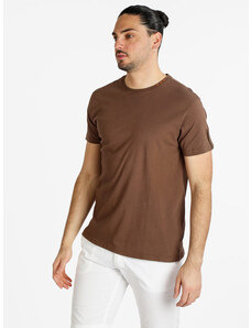 Baci & Abbracci T-shirt Uomo Manica Corta In Cotone Marrone Taglia S