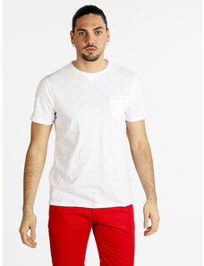 Coveri Collection T-shirt Manica Corta Con Taschino Da Uomo Bianco Taglia Xl