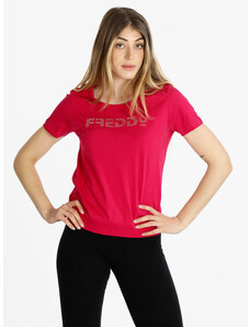 Freddy T-shirt Sportiva Donna Con Scritta Fucsia Taglia L