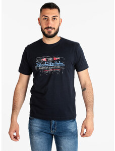 Renato Balestra T-shirt Uomo In Cotone Con Stampa Manica Corta Blu Taglia L