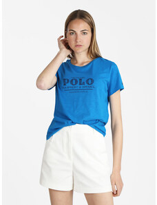 U.S. Grand Polo T-shirt Manica Corta Donna Con Scritta Blu Taglia L
