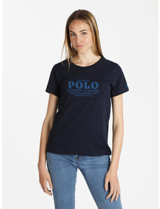 U.S. Grand Polo T-shirt Manica Corta Donna Con Scritta Blu Taglia L