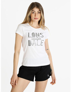 Lonsdale T-shirt Manica Corta Donna Con Scritta Bianco Taglia L