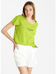 Coveri Moving T-shirt Manica Corta Donna Con Scritta Verde Taglia Xl