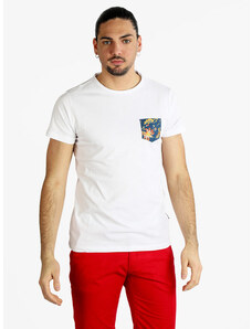 Coveri Collection T-shirt Uomo Manica Corta Con Taschino Bianco Taglia Xl