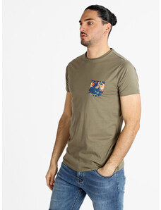 Coveri Collection T-shirt Uomo Manica Corta Con Taschino Verde Taglia Xl