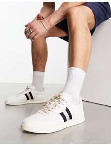 Polo Ralph Lauren - Aera - Sneakers in pelle bianche con righe laterali-Bianco