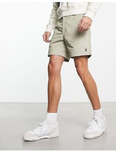 Polo Ralph Lauren - Prepsters Icon - Pantaloncini in twill elasticizzati beige con logo-Brown