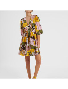 La DoubleJ Dresses gend - Margherita Dress Big Flower Rose L 80% Cotton 20% Silk