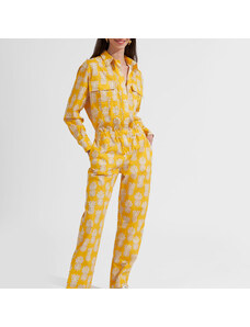 La DoubleJ Dresses gend - Aviator Jumpsuit Pineapple Sunflower L 100% Cotton