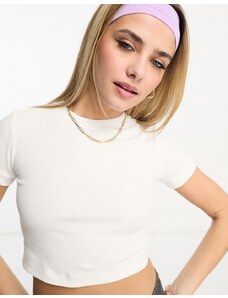 Urban Revivo - T-shirt mini taglio corto bianca-Bianco