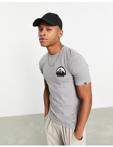 Berghaus - Grossglockner - T-shirt grigio mélange con stampa di montagne