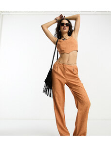 Reclaimed Vintage - Pantaloni a vita bassa anni '90 arancioni-Arancione