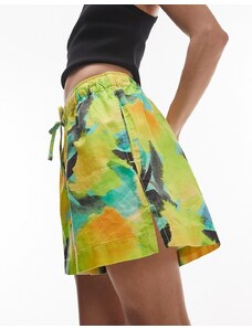 Topshop - Pantaloncini con stampa di limoni multicolore