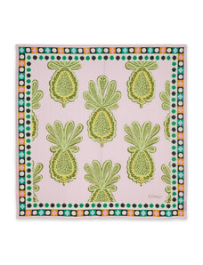La DoubleJ Foulards & Scarves gend - Square Scarf Big Pineapple Pink One Size 80% Cotton 20% Silk