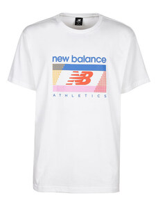 New Balance T-shirt Manica Corta Da Uomo Bianco Taglia L