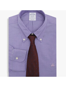 Brooks Brothers Camicia Viola Regular Fit Non-Iron in cotone stretch con collo Button-Down - male Camicie eleganti Viola 18