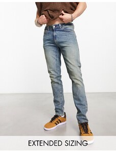 ASOS DESIGN - Jeans skinny lavaggio blu chiaro Y2K con dettaglio cucito