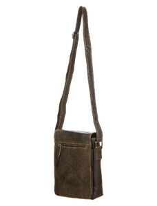 CHIAROSCURO KEVIN : borsa tacolla uomo in pelle nabuk, colore : TESTAMORO, Made in Italy