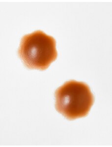 ASOS DESIGN - Copricapezzoli riutilizzabili in silicone marroni tono su tono-Brown