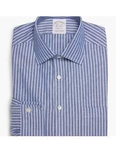 Brooks Brothers Camicia elegante Soho extra-slim fit in dobby non-iron, colletto Ainsley - male Camicie eleganti Righe celesti 14H