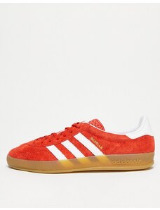 adidas Originals - Gazelle Indoor - Sneakers rosse con suola in gomma-Arancione