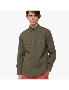 Brooks Brothers Camicia sportiva Regent regular fit safari in tela - male Camicie Button Downs Verde scuro XXL