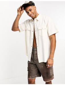 Levi's - Camicia stile Western comoda color crema con tasche-Bianco