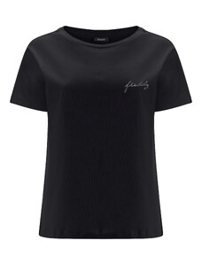 Freddy T-shirt comfort fit elasticizzata con stampa sul lato cuore