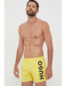 HUGO pantaloncini da bagno colore giallo
