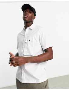 Marshall Artist - Camicia a maniche corte in gabardine bianca-Neutro