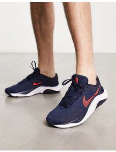 Nike Training - Legend Essential - Sneakers blu navy e rosse-Black