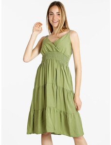 Solada Vestitino Leggero Donna In Cotone Vestiti Verde Taglia M/l