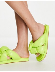 SIMMI Shoes SIMMI London - Vetta - Sliders imbottite in similpelle PU verde lime