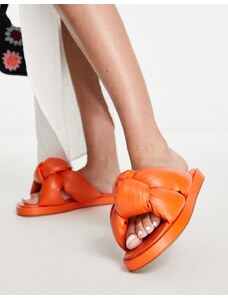 SIMMI Shoes SIMMI London - Vetta - Sliders imbottite in similpelle PU arancioni-Arancione