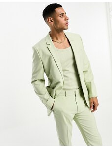 ASOS DESIGN - Giacca da abito skinny verde pallido
