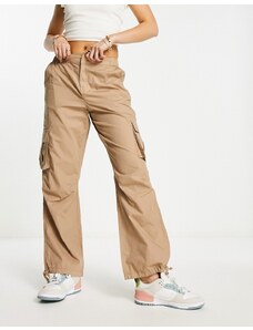 New Look - Pantaloni dritti stile paracadutista color pietra-Neutro