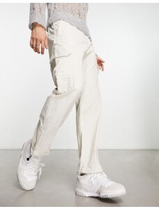 Calvin Klein - Pantaloni cargo stropicciati a fondo ampio beige-Neutro