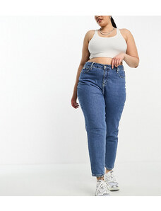 Calvin Klein Jeans Plus - Mom jeans lavaggio medio-Blu