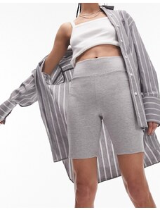 Topshop - Pantaloncini leggings premium in tessuto pesante grigio mélange