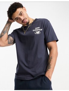 New Balance - Essentials Novelty - T-shirt blu navy con logo